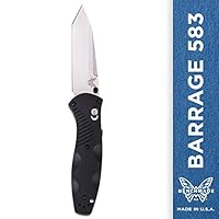 Benchmade - Barrage 583 Knife, Tanto Blade, Plain Edge, Satin Finish, Black Handle