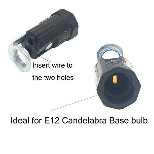 TWDRTDD Candelabra Base Lamp Holder Light Socket, E12 Base Keyless