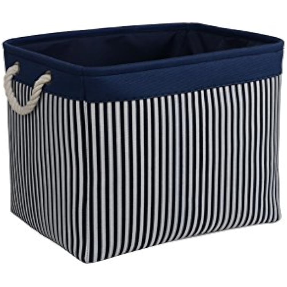 Large Rectangular Nautical Baskets Storage, Decorative Canvas Closet
