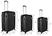 Travelcross Columbia Luggage 3 Piece Lightweight Spinner Set (Champagne)