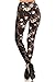 Leggings Depot High Waisted Floral & Space Print Leggings for Women-Full Length-R581, Cherry Blossoms, One Size