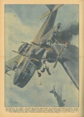 Investito da un altro apparecchio che eseguiva imprudenti acrobazie intorno alla sua mole, l'aeroplano sovietico piu' grande del mondo, e precipitato con un'ala spezzata, cadendo in parte sopra una casa e provocandone l'incendio.