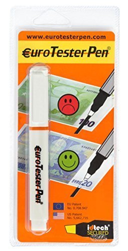 EURO TESTER PEN Detector de Billetes Falsos Funciona con Todas las Principales