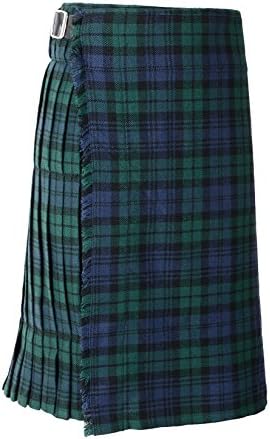 LucasiniScottish Mens Kilt Traditional Highland 5 Yard 10 oz Tartan Sporran