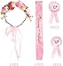 MEANT2TOBE Baby Shower Decoration for Mom To Be and Dad To Be, Pink, Brown Flowers style Tiara + Pink & Silver Sash + Pink & White Daddy to be pin, Maternity Christmas Gift for Her nd Him