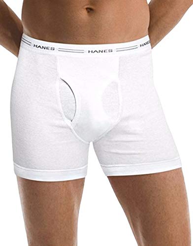 Hanes Men's 5-Pack Ultimate FreshIQ Boxer with ComfortFlex Waistband Brief (Small, White)