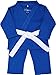 Baby Grappling Organic Toddler Baby BJJ Gi Playsuit, Blue w/White Belt