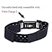 Compatible Ankle Band for Fitbit Charge 2 Watch, Breathable Sport Ankle Band for Men and Women (Small, Black)