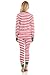 Elowel Adult Womens Mens Family Christmas Fitted Striped Pajamas 100% Cotton