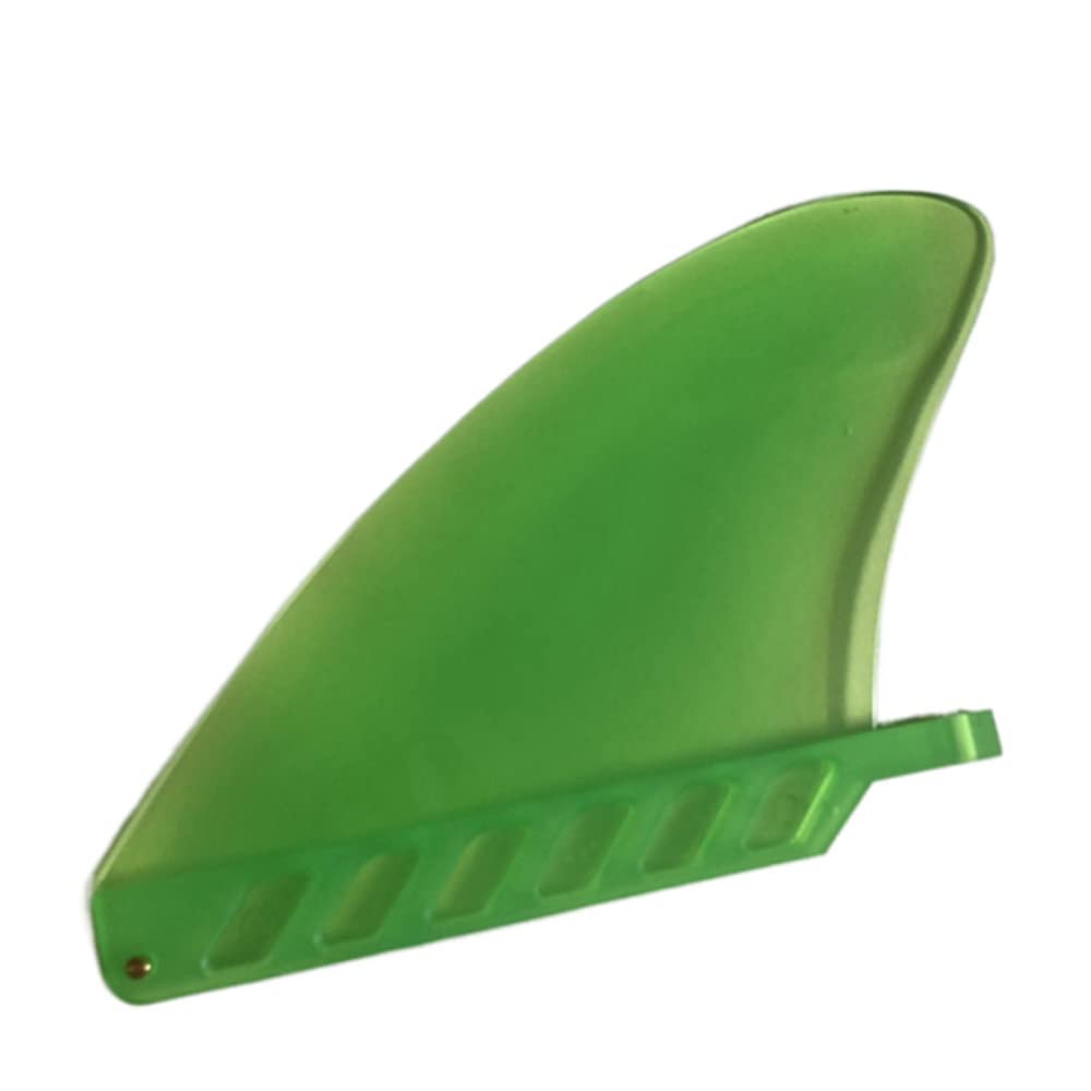 Surf Fins, 4.6 Inch Soft Fin With Screw, Soft Flex Center Fin, White Water Fin Safety Flex Soft Replacement for Longboard SUP Stand Up Paddleboard green