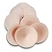 SERMICLE Bra Inserts 4 Pairs, Bra Pads Sewed Stitched Removable for Sports Bra B/C,C/D & D/E Cup Optional (Beige Round, B/C Cup)