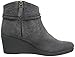 crocs Women's Leigh Suede Mix Wedge Bootie Ankle, Slate Grey, 8 M US