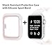 BRG Compatible with Apple Watch Band with Case, Silicone Sport Watch Band with Shock-Proof Protective Case Compatible with Apple Watch Series 3 Series 2 Series 1，Sport and Edition