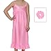 Laura Dare Big Girls Frilly Peignoir Nightgown and Robe Set w Scrunchie, 7-14