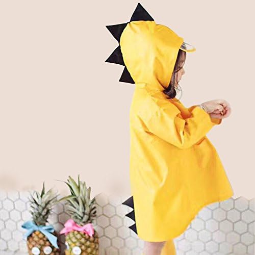 Raincoat for Kids Rain Jacket Age 2-10 Dinosaur Shaped Lightweight Rainwear for Boy for Girl