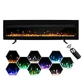 Maxhonor Electric Fireplace Insert Wall Mounted