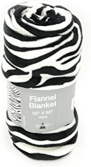 Flannel Zebra Print Blanket 50"x60"