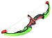 Light Up Night Warrior Bow & Arrow Children's Kid's Toy Bow and Arrow Dart Playset w/ Suction Dart Arrows, Holder, Target