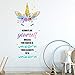 Sionoiur Unicorn Wall Decals Removable Wall Decor Always Be A Unicorn Colorful Quotes Vinyl Stickers Mural Home Decor Bedroom Nursery Birthday Party Christmas Gift for Girls Kids