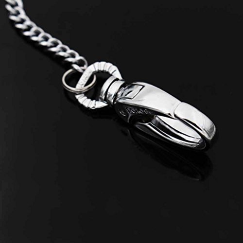 Liangery Wallet Chain, Wallet Long Purse Chain Punk Key Chain with Chain for Biker Trucker Motorcycle Pants Jean, Silver 11.81 inch for Men Women