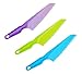 CCraft Lettuce Knives Set of 3 Assorted Colors Plastic Serrated Edge, Muffin Cups