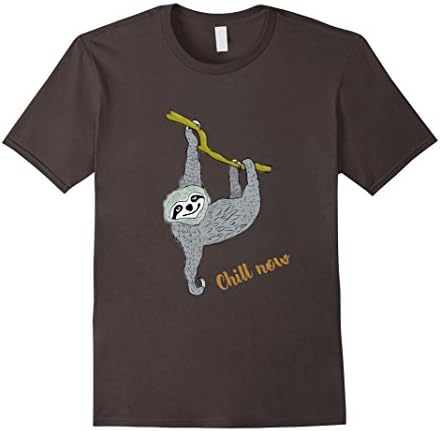 Mens sloth animal sleep and nap nerd geek humor T-shirt 3XL Asphalt
