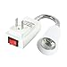ELECTOP E27 Socket Adapter with On/Off Switch to US Plug,Flexible Extension Lamp Bulb Holder Converter