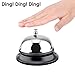 MROCO Call Bell 3.38 Inch Diameter, Call Bells with All-Metal Construction, Desk Bell Service Bell for Hotels, Hotel Bell, Dinner Bell and Teacher Bell, 2 Pack