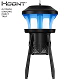 Hoont Indoor / Outdoor 3-Way Mosquito and Fly Trap with Stand - Bright UV Light, Fan & Attractant / Get Rid of All Mosquitoes, Gnats, Wasps, Etc. – Perfect for Gardens, Pools, Yards, Patio, etc.