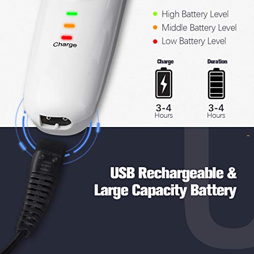 Tondeuse Cheveux Hommes Professionnel liaboe Tondeuse Barbe Rechargeable sans Fil avec Sabots Réglable 5 Hauteurs de Coupe（1.3mm-12mm）Norme d\'Étanchéité IPX7 Silencieux et Durable