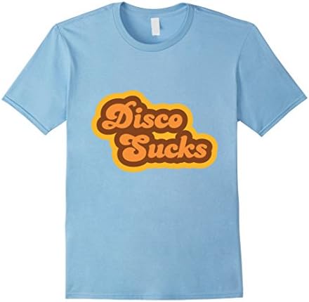 Men's Retro "Disco Sucks" T-Shirt XL Baby Blue