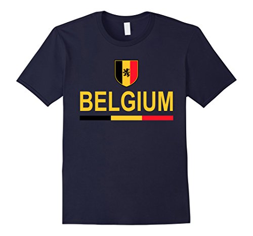 Mens Belgium Soccer T-Shirt - Belgian Football Jersey 2017 Large Navy