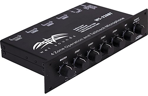 Wet Sounds WS-220 BT Bluetooth Enabled 4 Zone Control and built in Mic