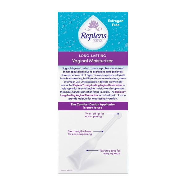 Replens Long-Lasting Vaginal Restores Vaginal Moisture Moisturizer (Pack of 2)
