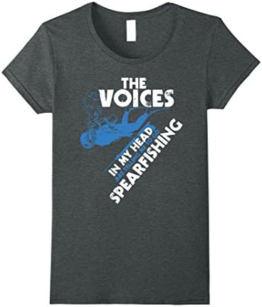 Womens The Voices In My Head are Telling Me to go Spearfishing Small Dark Heather