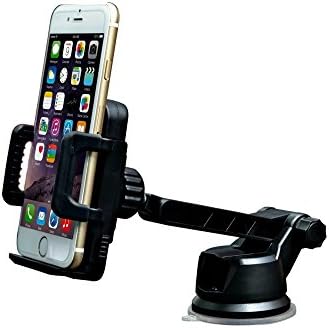 Dashboard &amp; Windshield Car Phone Mount Holder - iPhone 7/6s/6, Galaxy S8/S7. Adjustable Arm, Rotates 360°. Cradle &amp; Secure Mobile Cell Phones: Android, Blackberry, Google Nexus, Smartphones &amp; GPS