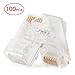 Postta RJ45 CAT5 CAT5E CAT6 Connector 8P8C UTP Gold Plated Ethernet Crystal Head 100 Pieces
