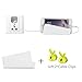 Wall Mount Phone Holder, Lodoicea Damage-Free Dock Charger Holder with 3M Command Adhesive Strips For iPhone, iPad, Tablet or Smartphone (White)