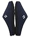 HomeIdeas Men's Coral Fleece Lining with High Density Memory Foam Classicism Slip-on Slipper (US Men's Size 11-12, Navy Blue