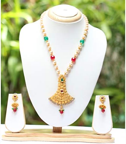 Swarajshop Copper Gold-Plating Necklace Set for Women's