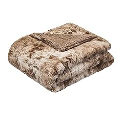 Amazon Basics Fuzzy Faux Fur Sherpa Throw