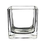 CYS EXCEL Cube Vase, Crystal Clear Glass Vase, Cube Glass Vase (Pack of 12PCS), Multiple (Cubic:2