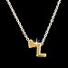 Initial Letter Necklace,Haluoo Stainless Steel Initial Letter Penadnt Necklace Dainty Tiny Heart Charm Choker Necklace Gold Plated Long Sweater Chain Necklace For Women Girls Birthday Gifts (L)thumb 1