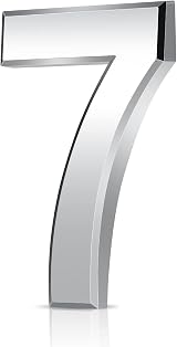 Vicloon 3D Door Numbers 3 Inch Self Adhesive Waterproof Silver (7)