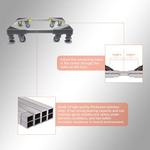 2 Furniture+Rollers+Adjustable+Movable+Refrigerator