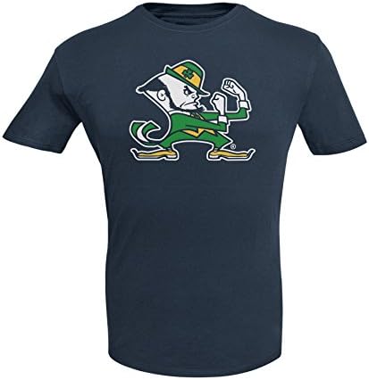 Alta Gracia NCAA Notre Dame Fighting Irish Men's Short Sleeve R-Spun G-Dye Tee, Blue, Medium