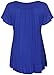 PurpleHanger Women's Short Frill Sleeve Bead Top Plus Royal Blue Size 20-22