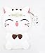 Samsung Galaxy S5 Case, Maoerdo Cute 3D Cartoon White Plutus Cat Lucky Fortune Cat Kitty with Bow Tie Silicone Rubber Phone Case Cover for Samsung Galaxy S5