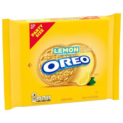 OREO LEMON CREME SANDWICH COOKIES, PARTY SIZE, 24.95 OZ