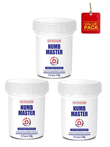 Clinical Resolution Non-oily Numb Master Topical Anesthetic Cream (12 oz (3 jars x 4oz))